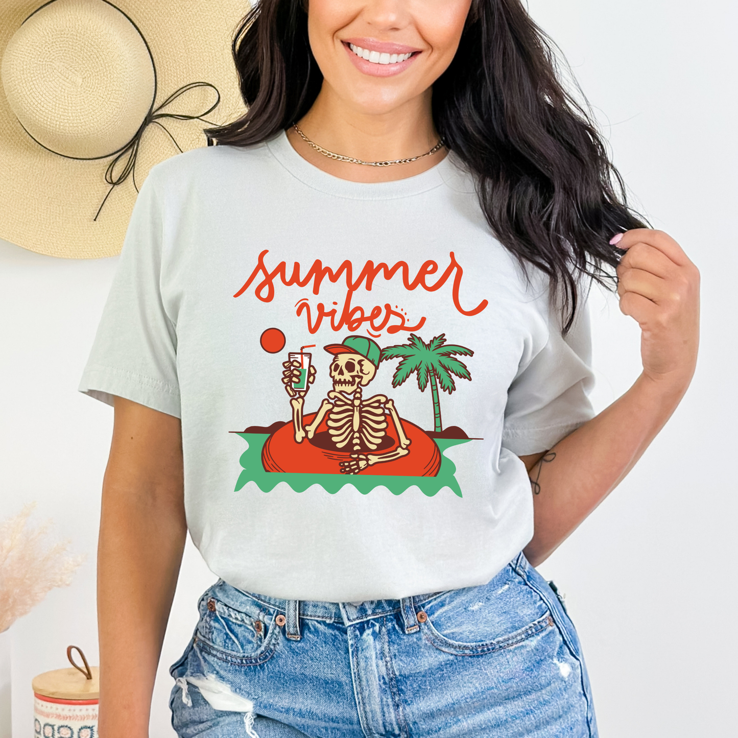 Skeleton Tee - Retro Summer Vibes