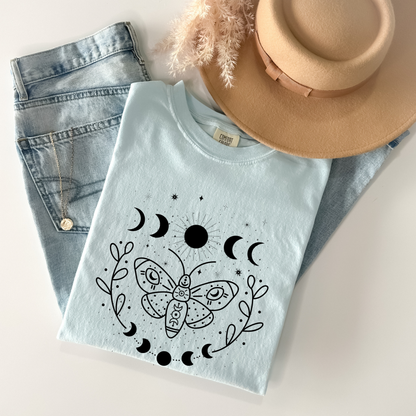 Butterfly Moon Phases Celestial T-Shirt