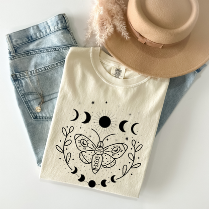 Butterfly Moon Phases Celestial T-Shirt