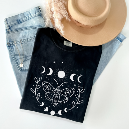 Butterfly Moon Phases Celestial T-Shirt