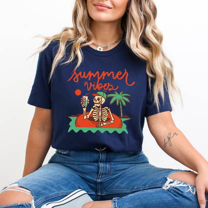 Skeleton Tee - Retro Summer Vibes