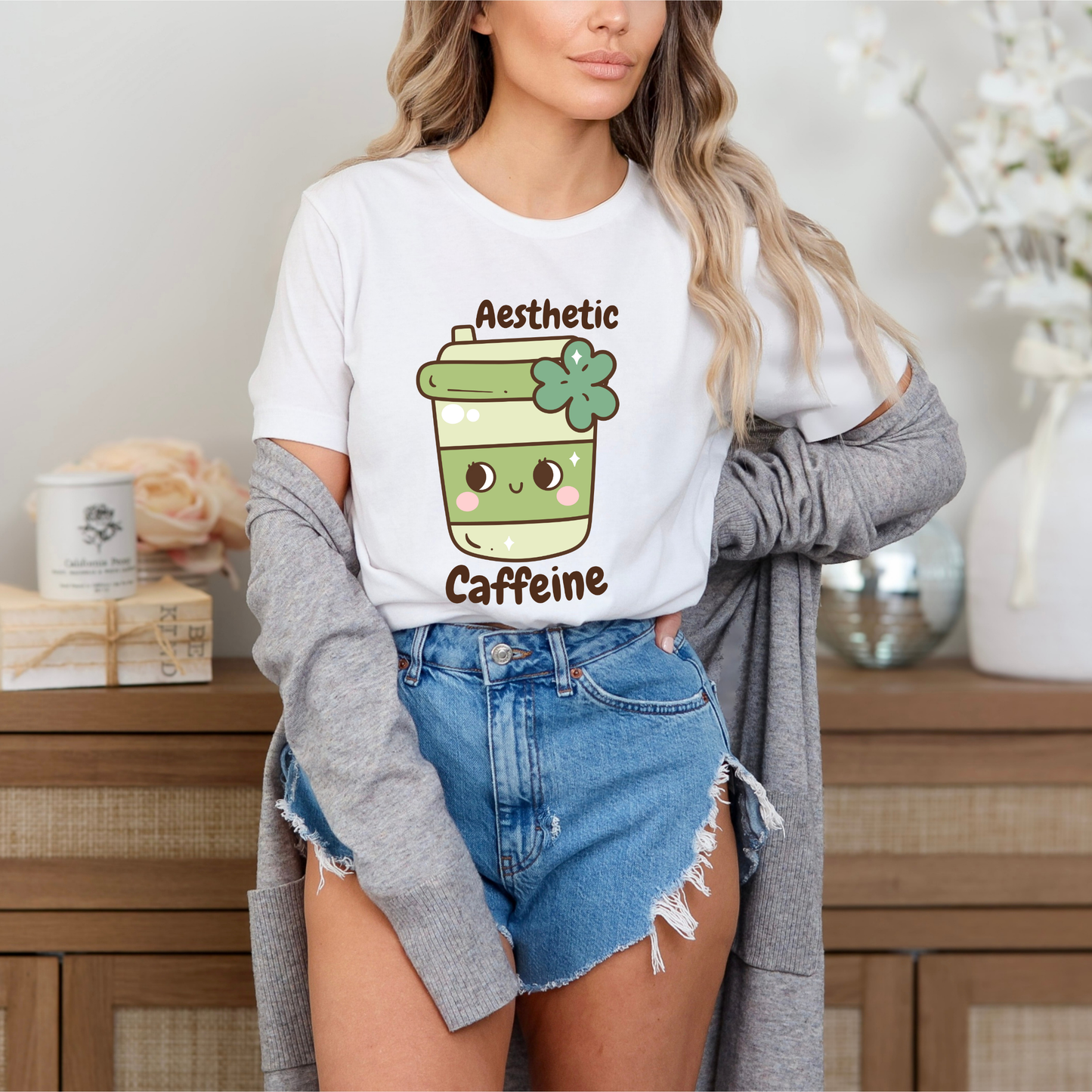 Aesthetic Caffeine Matcha Green Tea T-Shirt