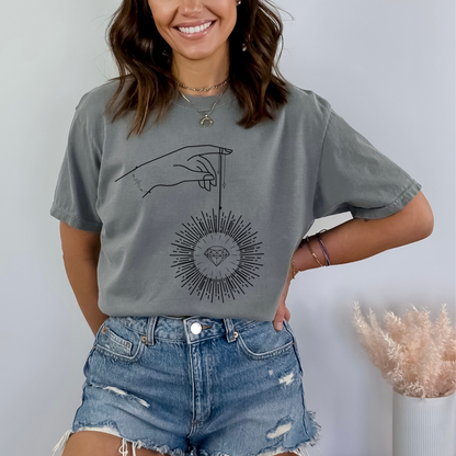 Celestial Bright Diamond Mystical Hand T-Shirt