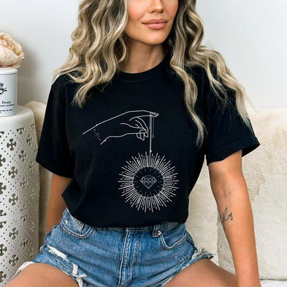 Celestial Bright Diamond Mystical Hand T-Shirt