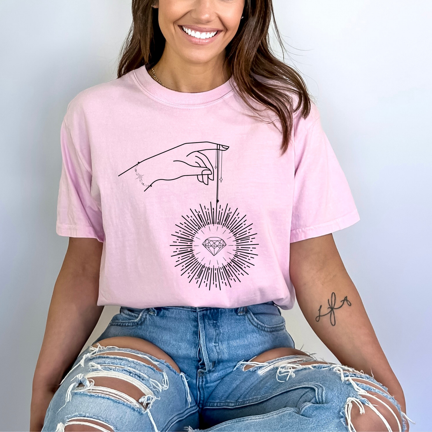 Celestial Bright Diamond Mystical Hand T-Shirt