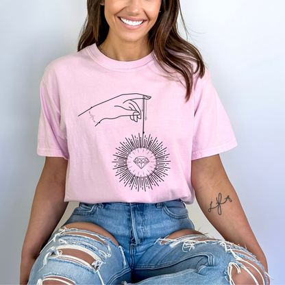 Celestial Bright Diamond Mystical Hand T-Shirt