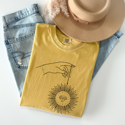 Celestial Bright Diamond Mystical Hand T-Shirt