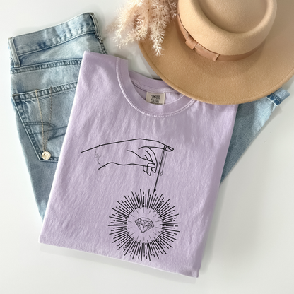Celestial Bright Diamond Mystical Hand T-Shirt