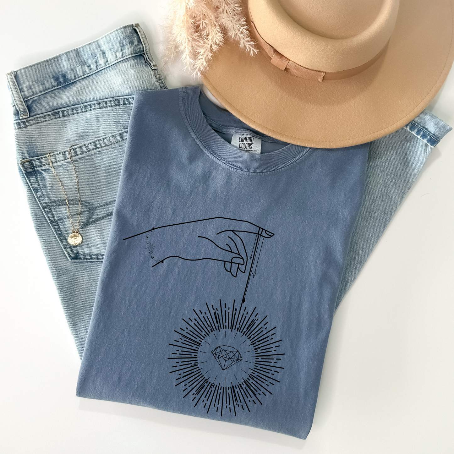 Celestial Bright Diamond Mystical Hand T-Shirt