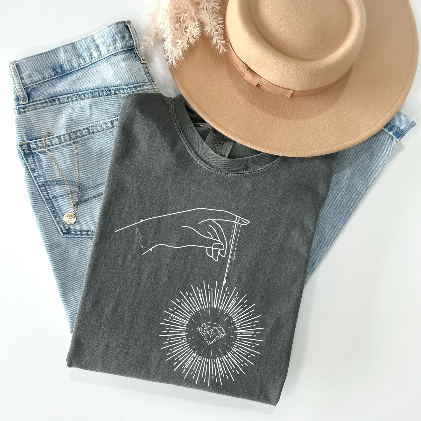 Celestial Bright Diamond Mystical Hand T-Shirt