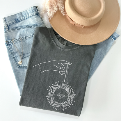 Celestial Bright Diamond Mystical Hand T-Shirt