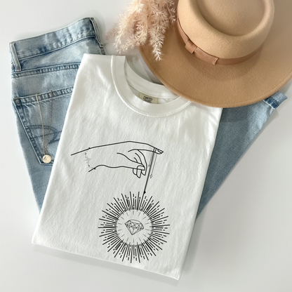 Celestial Bright Diamond Mystical Hand T-Shirt