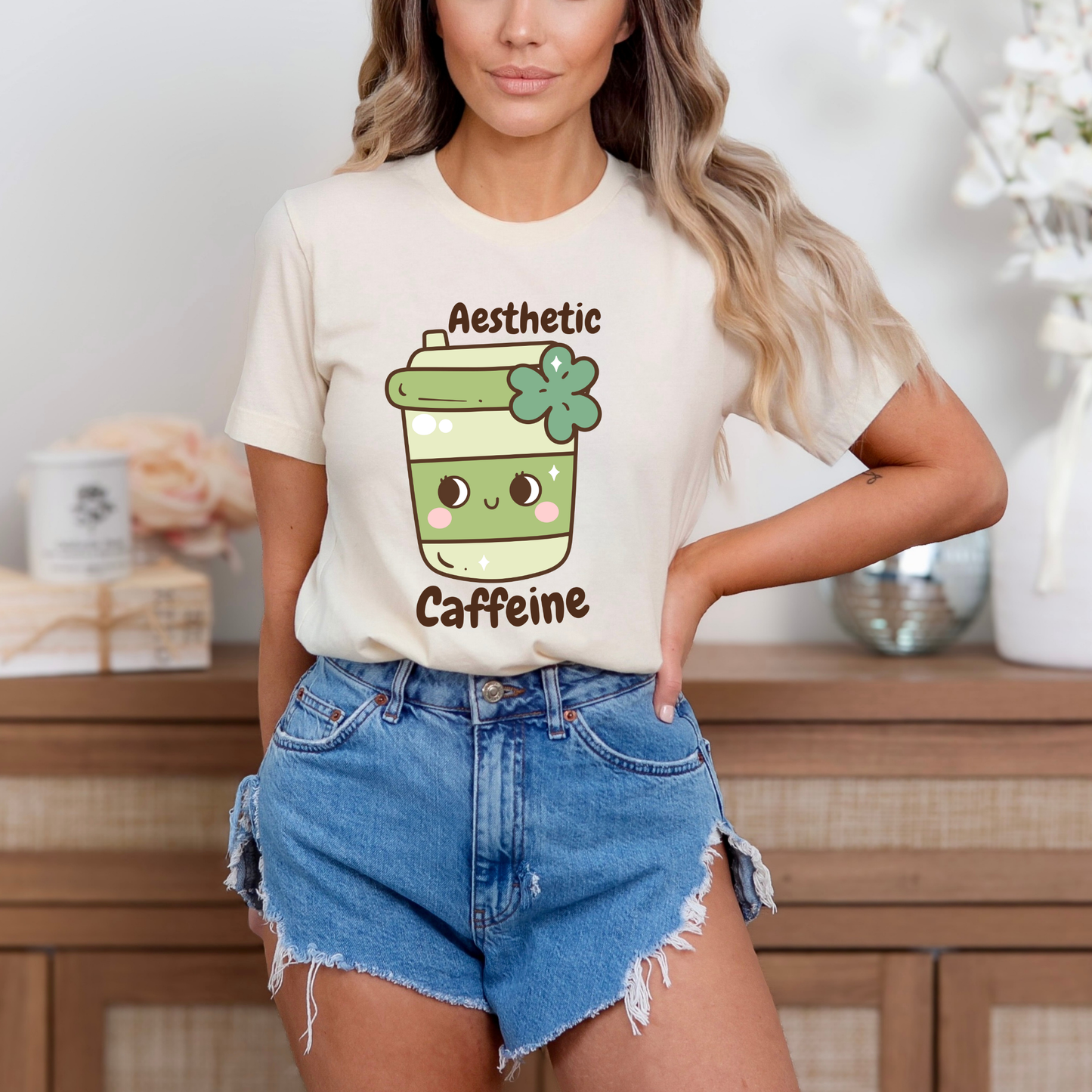 Aesthetic Caffeine Matcha Green Tea T-Shirt