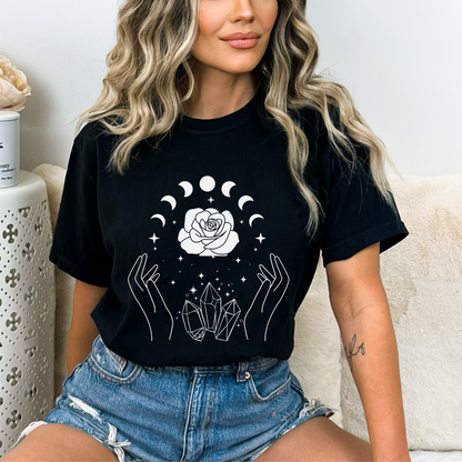 Magic Hands Flowers Gemstone T-Shirt