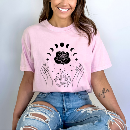 Magic Hands Flowers Gemstone T-Shirt