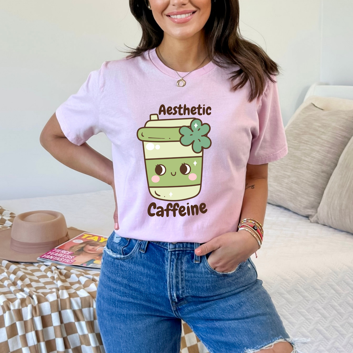 Aesthetic Caffeine Matcha Green Tea T-Shirt