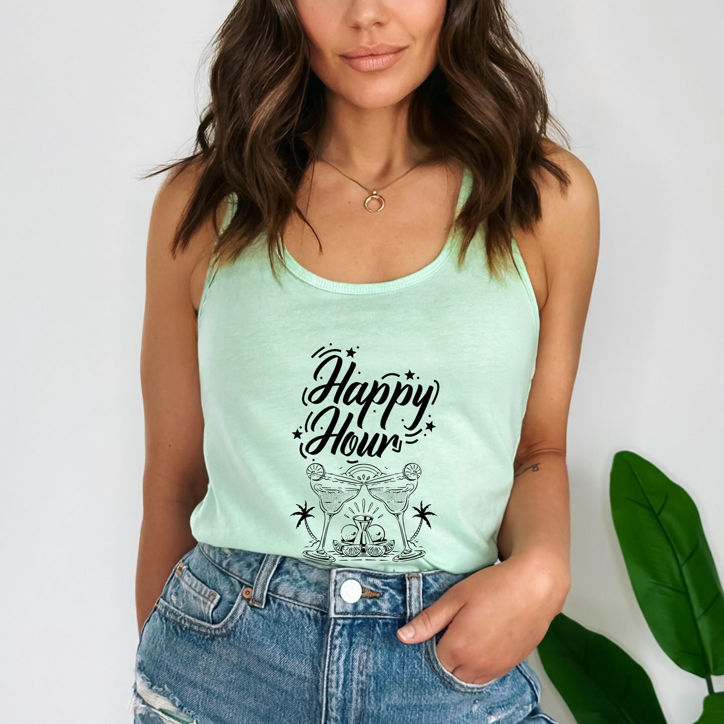 Happy Hour Cocktail Women's Ideal Tank Top