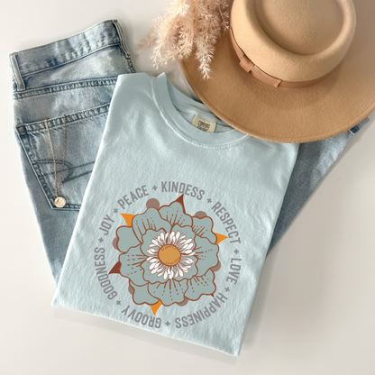 Groovy Flower Inspirational Retro T-Shirt