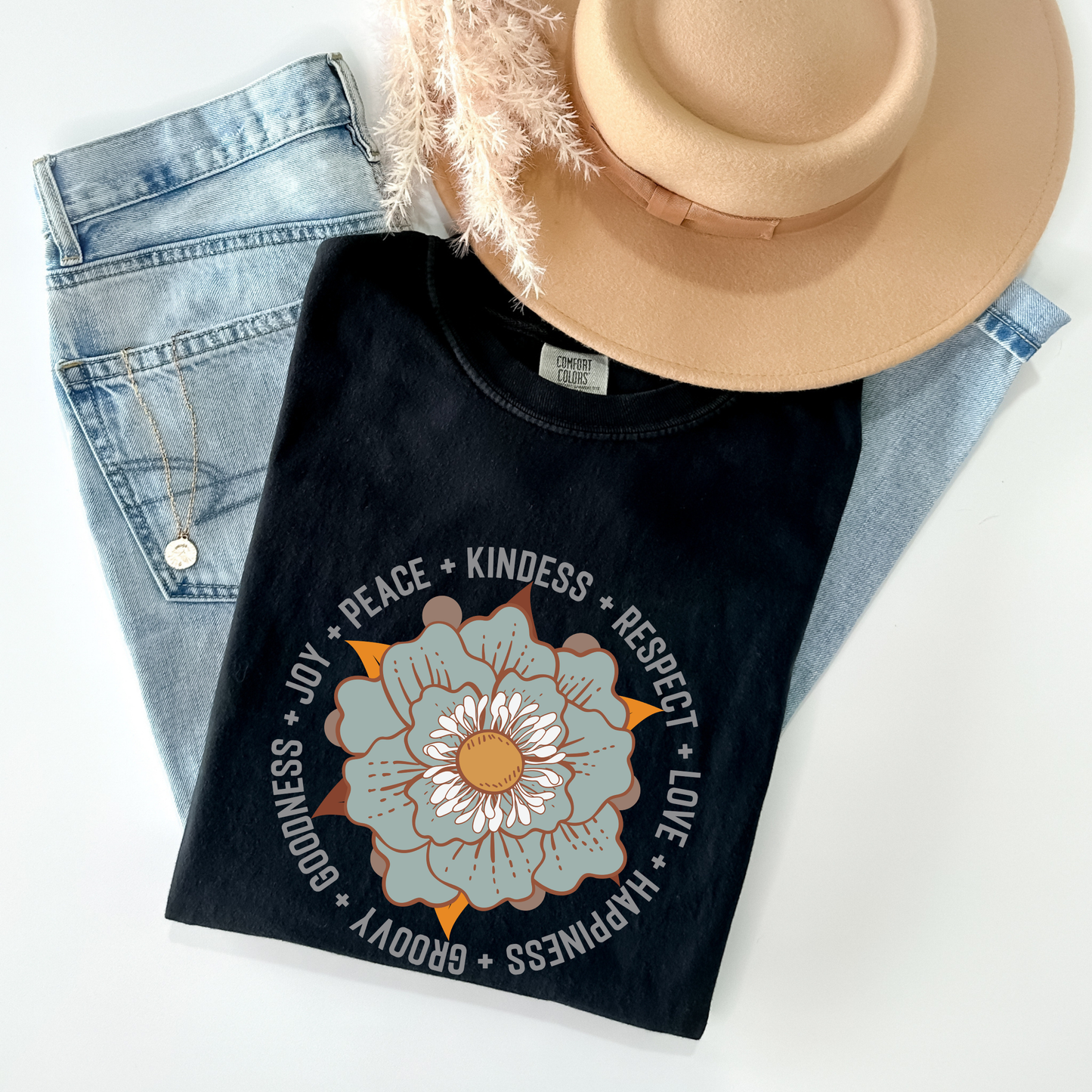 Groovy Flower Inspirational Retro T-Shirt