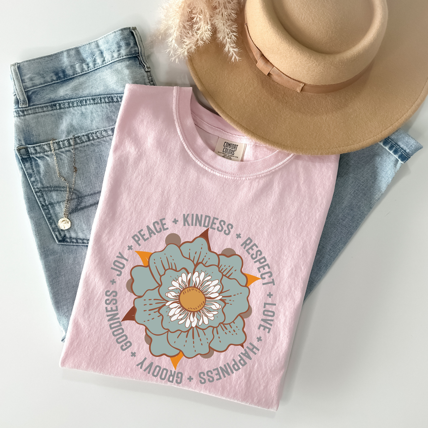 Groovy Flower Inspirational Retro T-Shirt