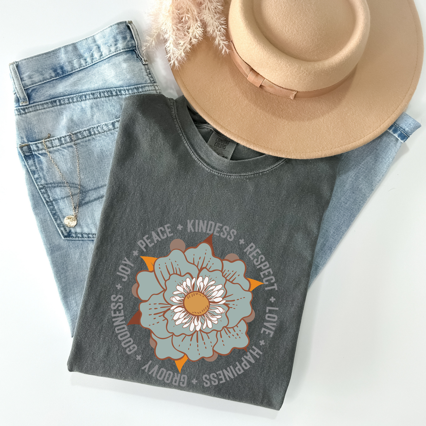 Groovy Flower Inspirational Retro T-Shirt