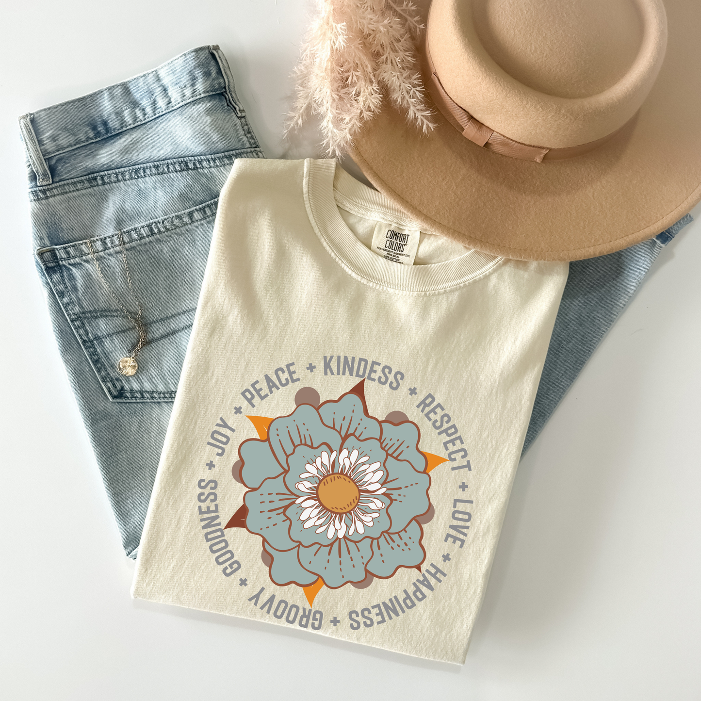 Groovy Flower Inspirational Retro T-Shirt