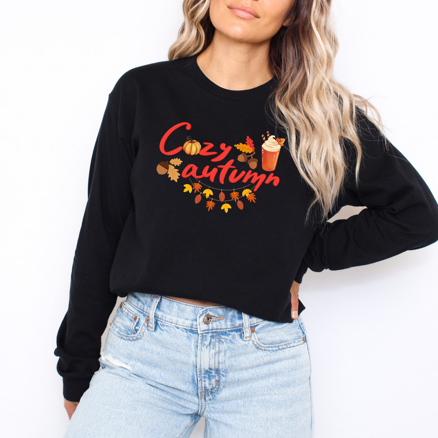 Aesthetic Acorn Cozy Autumn Long Sleeve Shirt