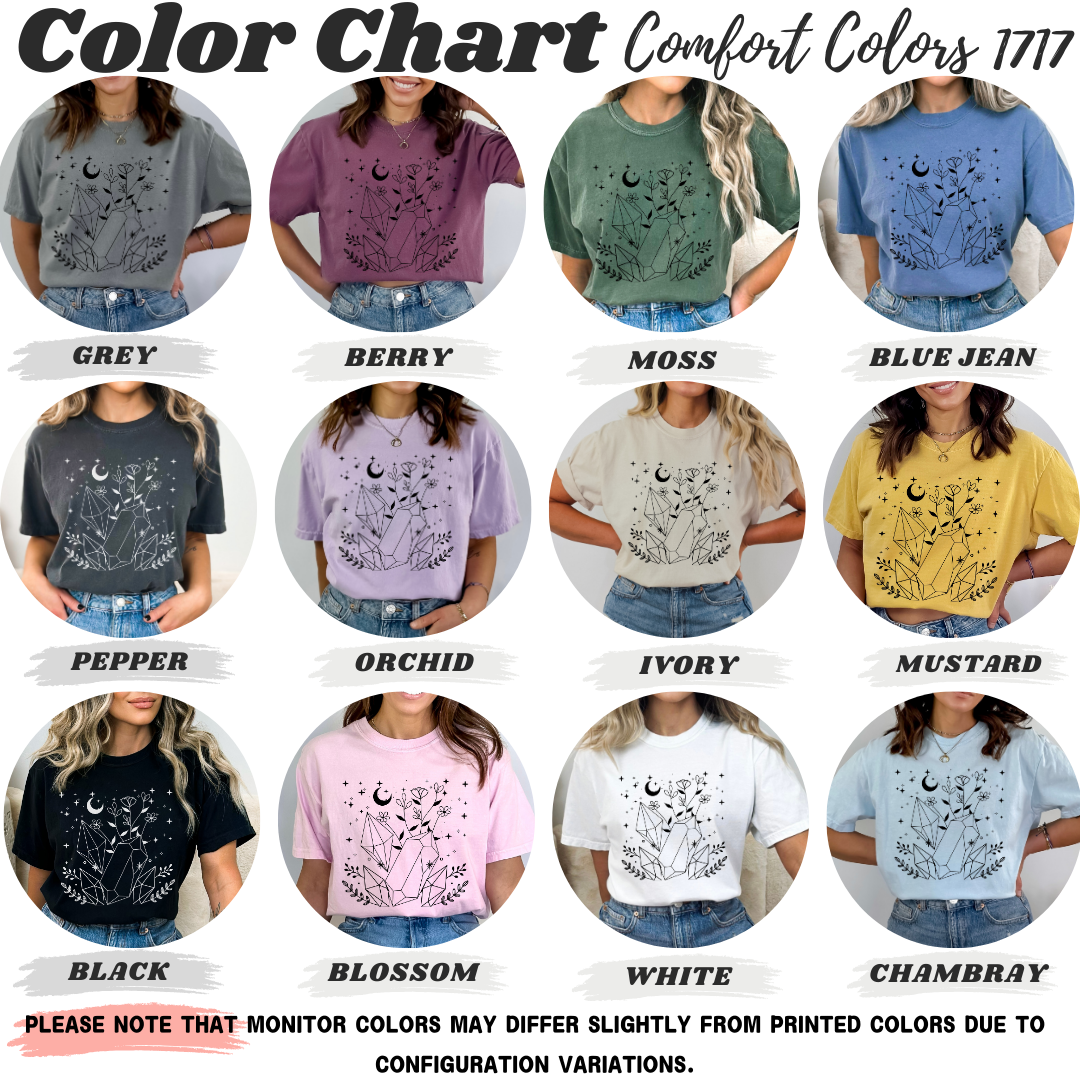 Celestial Crystal Gemstones T-Shirt