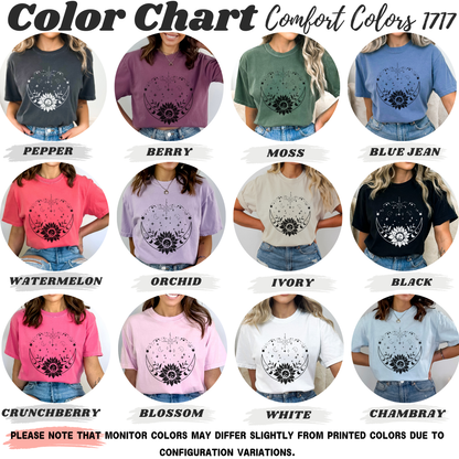 Bohemian Moon and Sunflower T-Shirt