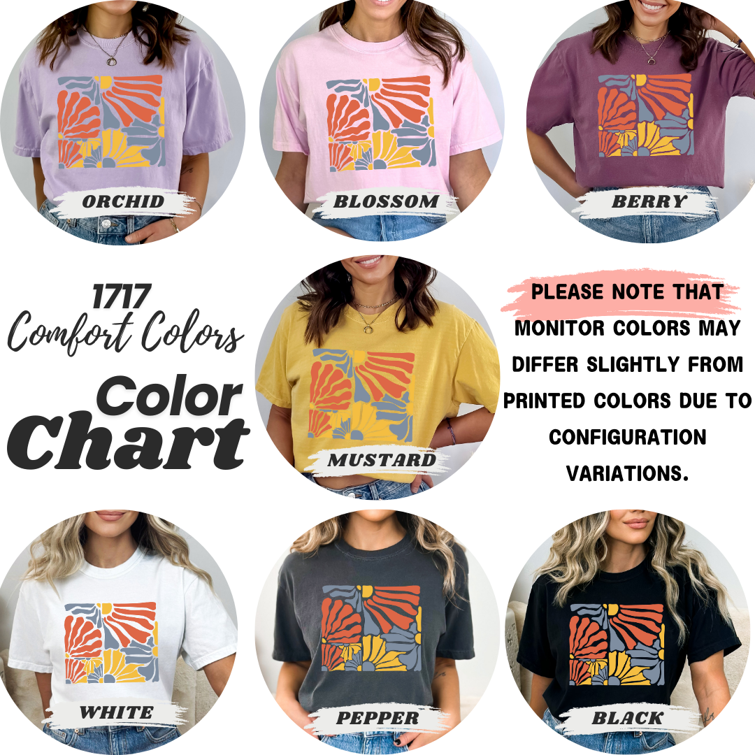 Abstract Groovy Flowers T-Shirt