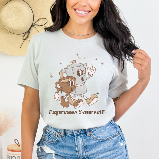 Coffee And Moka Pot, Brewing with quote expresso yourself
