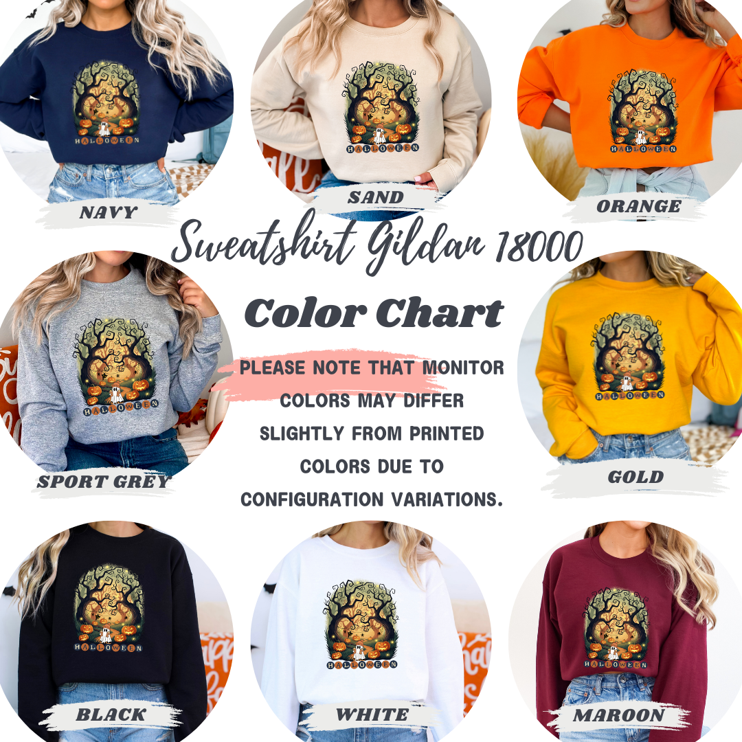 Retro Halloween Pumpkin Ghosts Sweatshirt