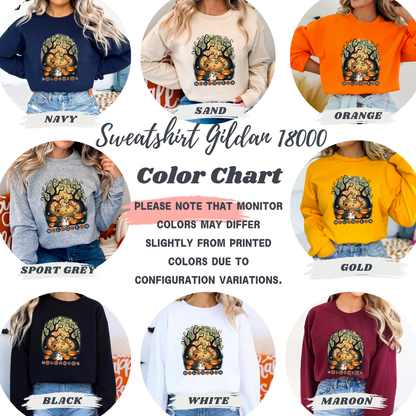 Retro Halloween Pumpkin Ghosts Sweatshirt
