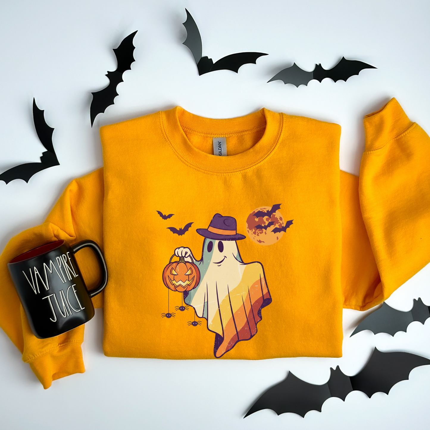 Moonlight Ghost Vintage Halloween T-Shirt