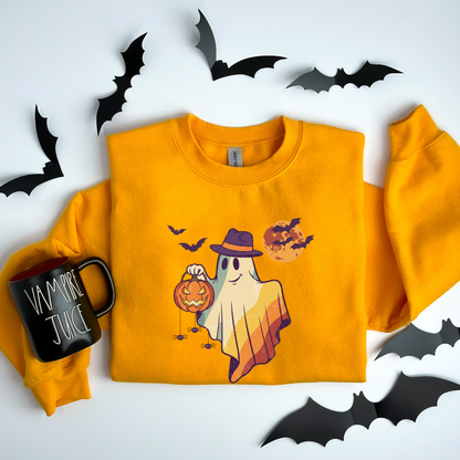 Moonlight Ghost Vintage Halloween T-Shirt