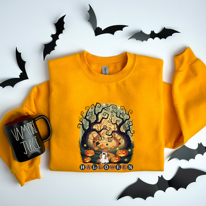 Retro Halloween Pumpkin Ghosts Sweatshirt