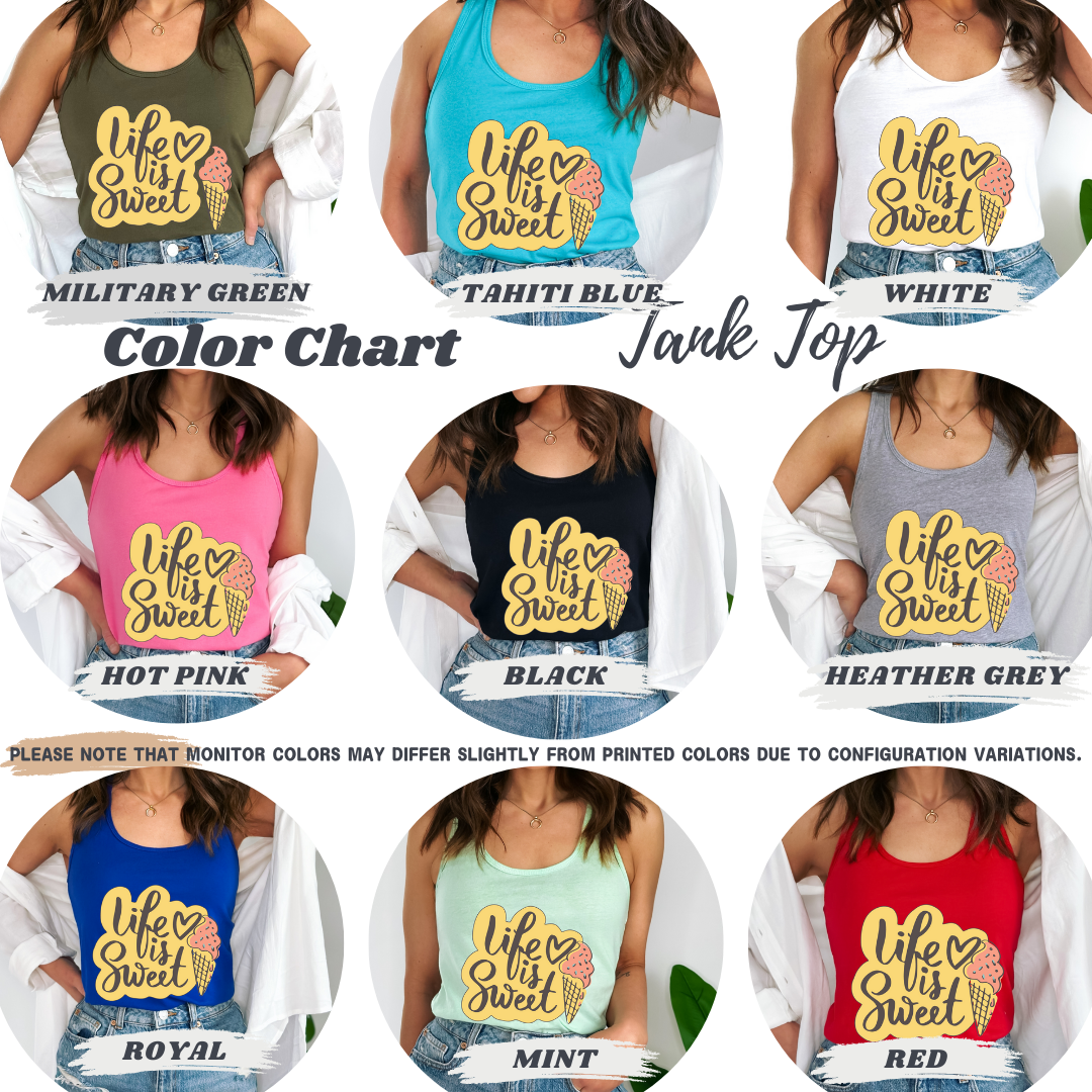 Life is Sweet Women's Racerback Tank Top