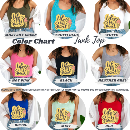Life is Sweet Women's Racerback Tank Top