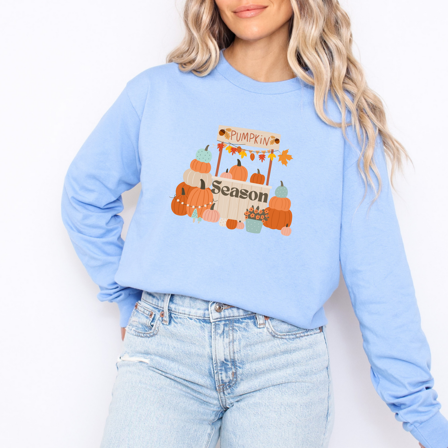 Autumn Pumpkin Season Aesthetic Long Sleeve Shirt