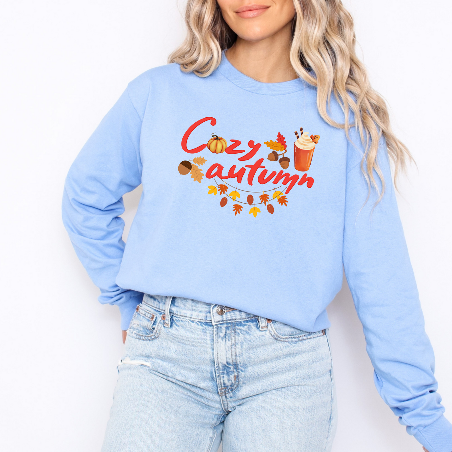 Aesthetic Acorn Cozy Autumn Long Sleeve Shirt