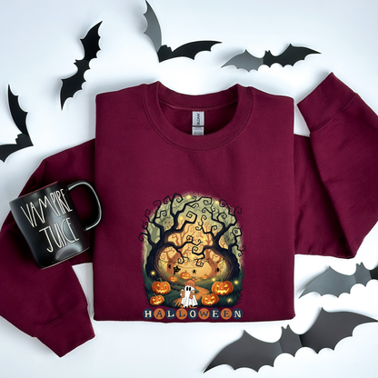 Retro Halloween Pumpkin Ghosts Sweatshirt