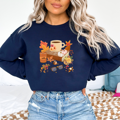 Cozy Autumn Reading Sweatshirt