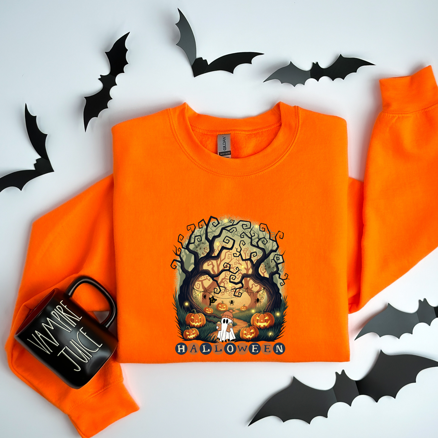 Retro Halloween Pumpkin Ghosts Sweatshirt