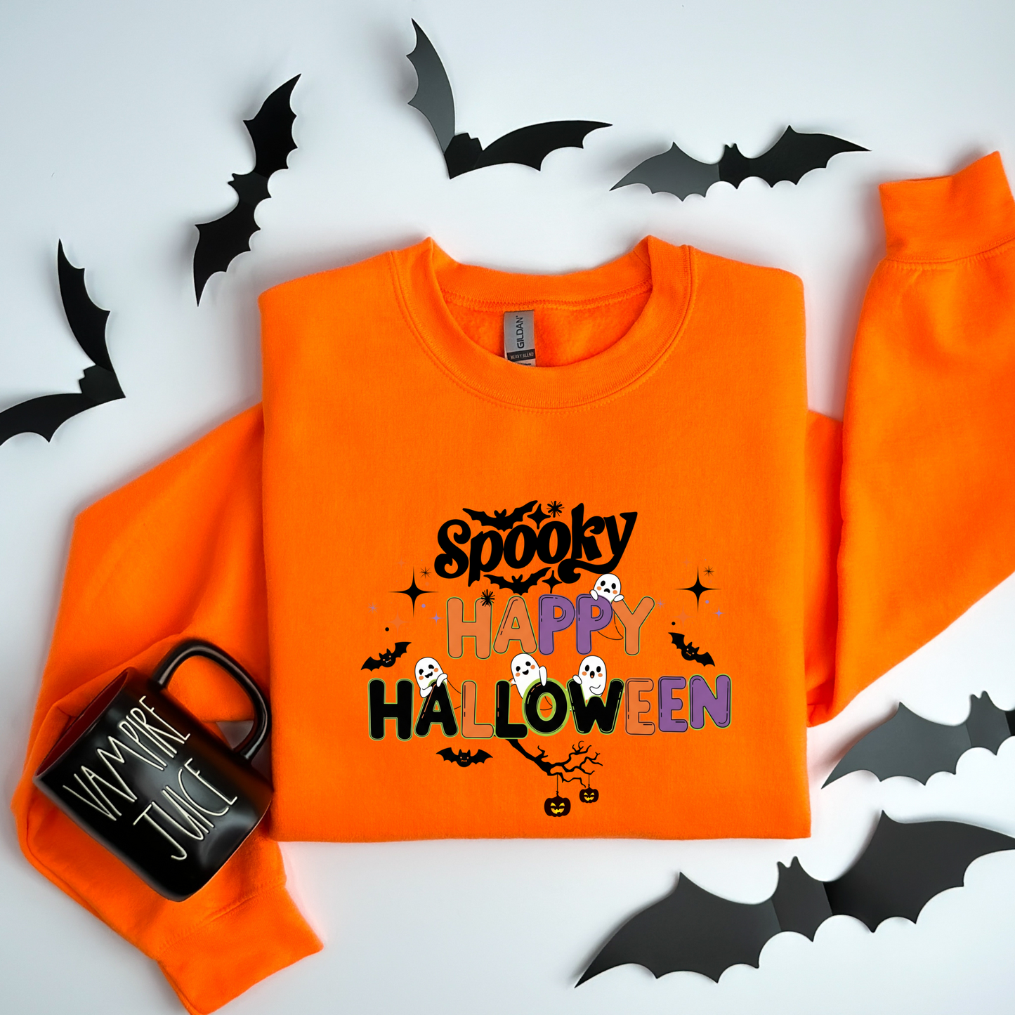 Cute Ghosts Spooky Happy Halloween Sweatshirt