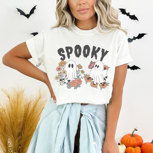 Vintage Spooky Floral Cute Ghosts