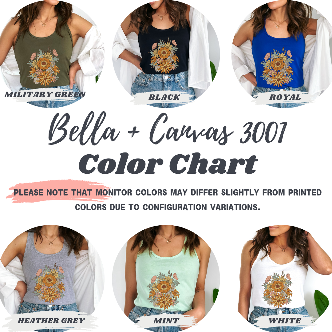 Retro Groovy Flowers Women's Ideal Racerback