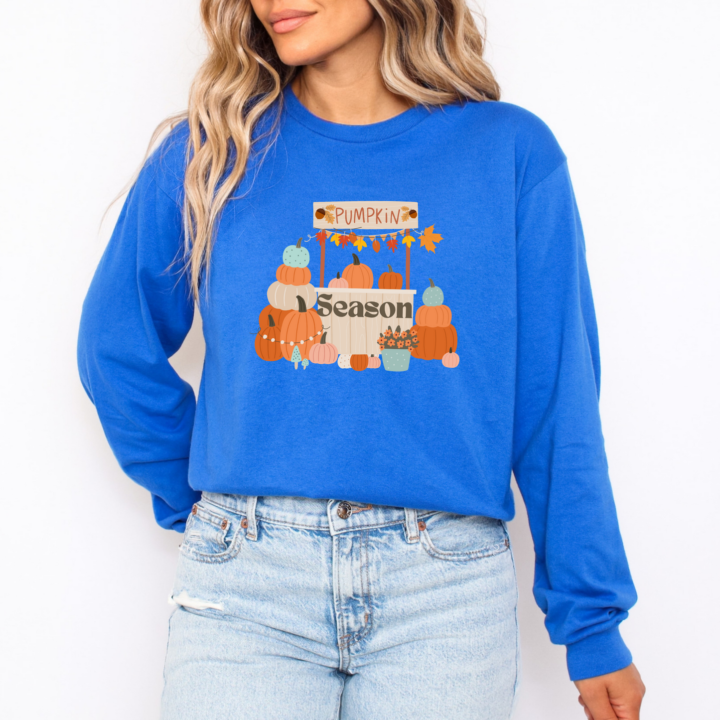 Autumn Pumpkin Season Aesthetic Long Sleeve Shirt