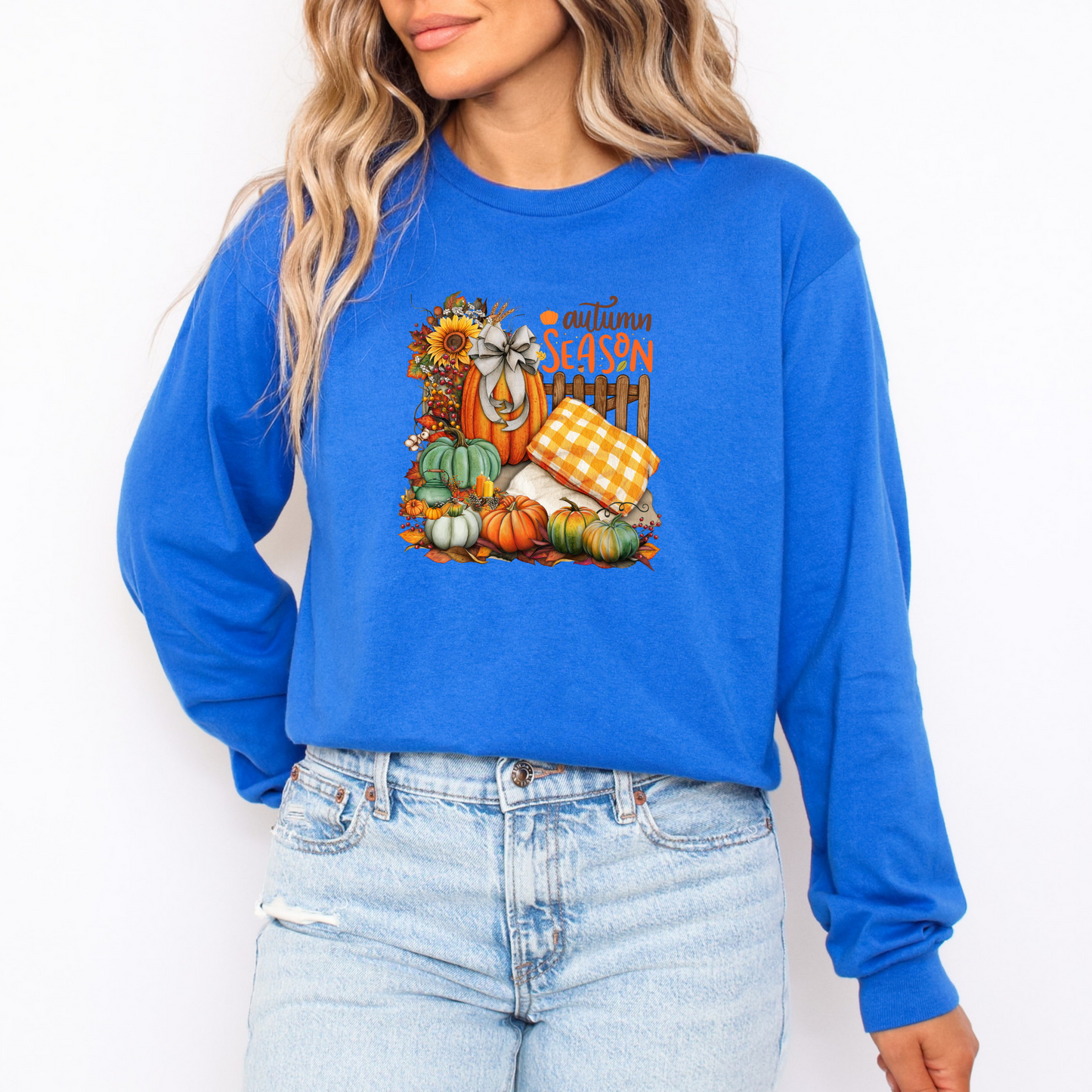 Cozy Fall Pumpkin Long Sleeve Shirt