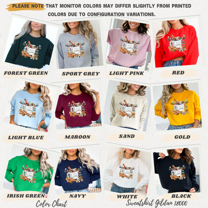 Rustic Holly and Berries Winter Mug Graphic Sweatshirt