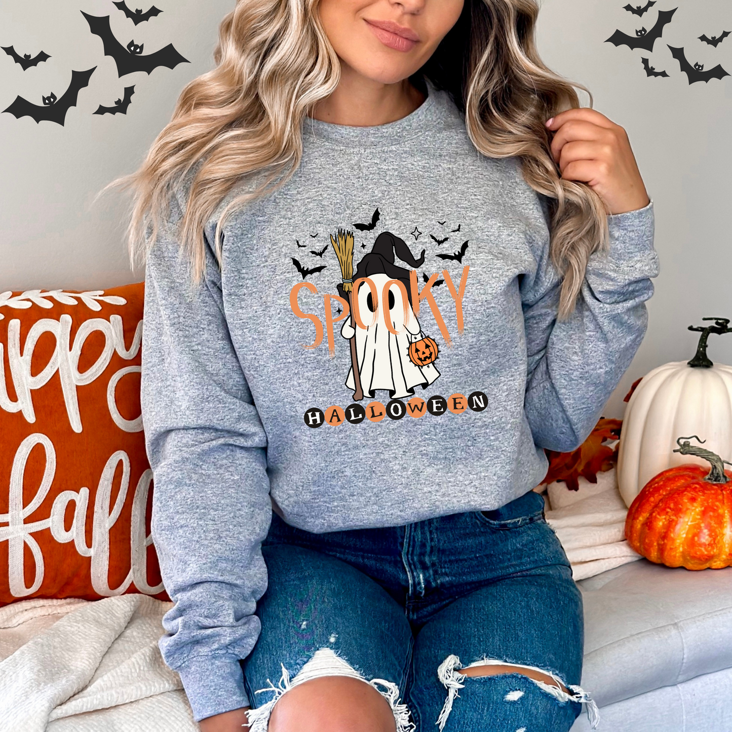 Cute Ghost Witch Halloween Magic Sweatshirt